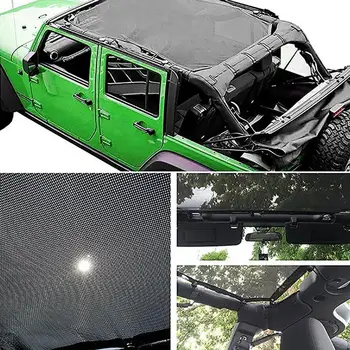 

New hot sale 2/4 Durable Doors Solid Color Car Mesh Sun Shade Top Cover for Jeep Wrangler JK JKU