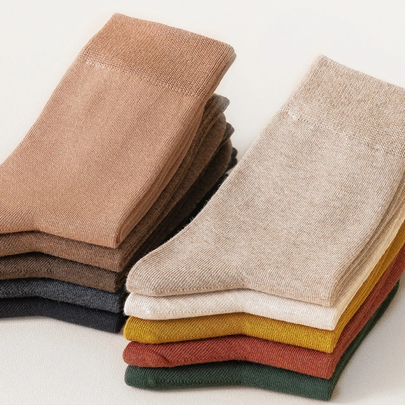 

Fine Knit Ladies Pile Socks Cotton Candy Color Loose Sock Winter In Tube Warm Elastic Frilly Socks