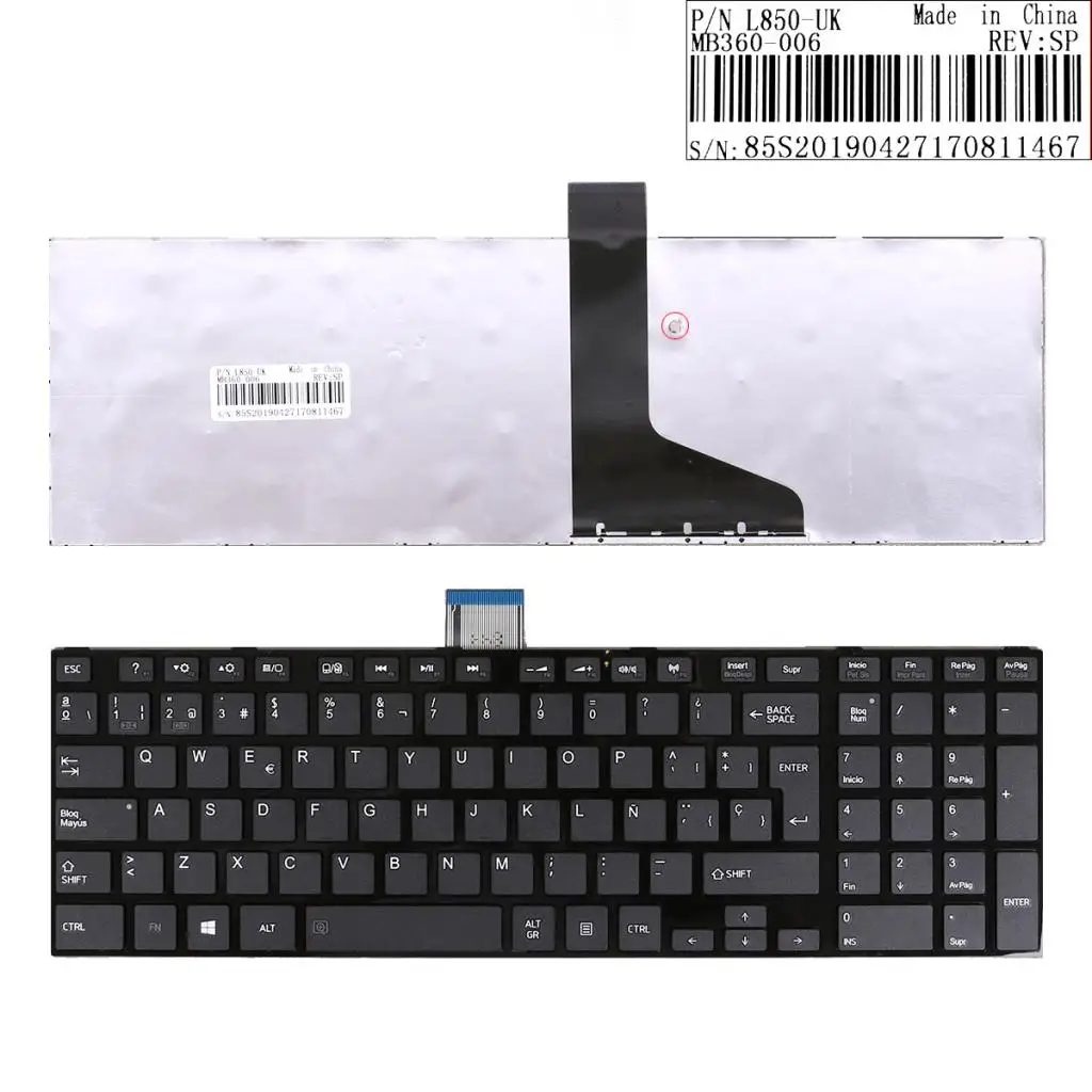 Испанская раскладка сменная Клавиатура для ноутбука для Toshiba Satellite L870 L870D L875 L875D Клавиатура для ноутбука
