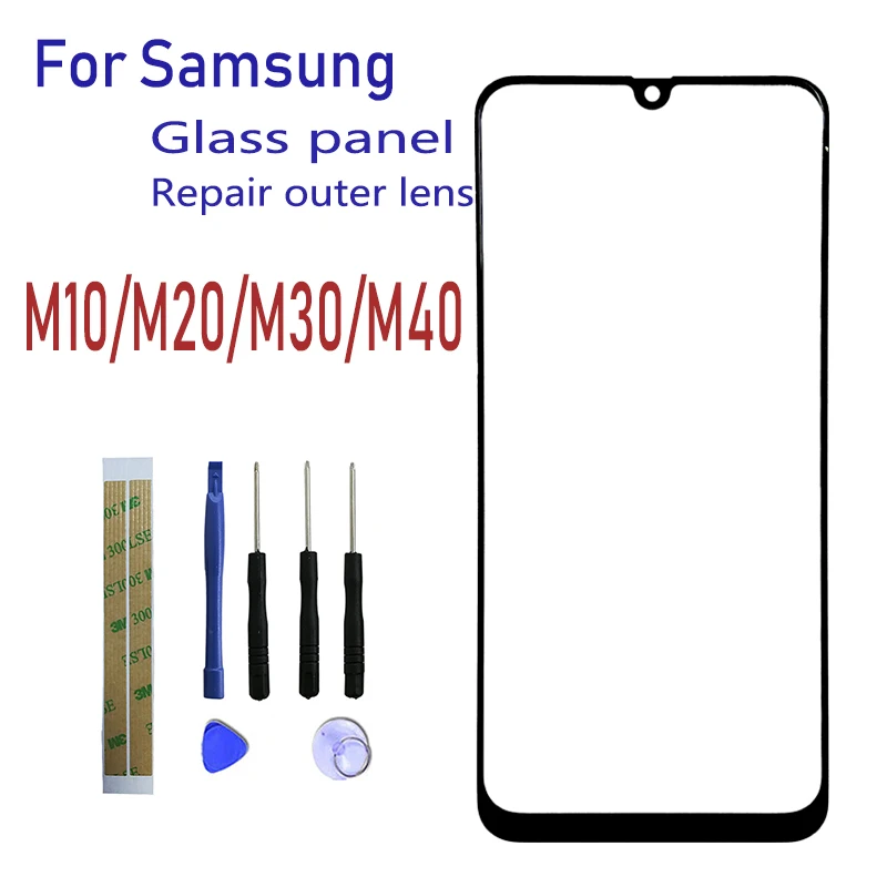 Переднее стекло для Samsung Galaxy M10 M20 M30 M40 A60 A50 A30 сменная сенсорная панель Внешний ЖК