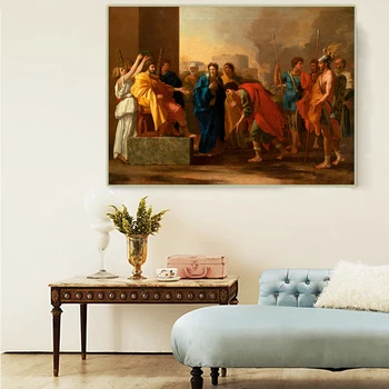 

Citon Nicolas Poussin《The Continence of Scipio》Canvas Art Oil painting Famous Artwork Picture Modern Wall decor Home Decoration