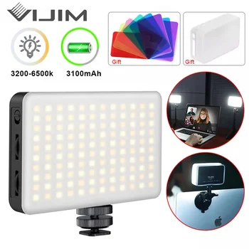 VIJIM VL120 LED Video Light with Softbox and RGB Color Filters Bi-Color LED Camera Light Dimmable 3200K-6500K for Vlog Shooting