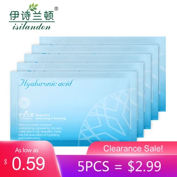 

Clearance Sale! 5PCS=$2.99 ISILANDON Face Mask Sheet Mask Hyaluronic Acid Serum Facial Masks Deep Moisturizing Beauty Skin Care