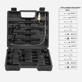 

Samger 15 pcs Pneumatic Automatic Transmission Oil Change Adaptor Machine Fuel Dispenser Pumping Gearbox Oil Filler Tool Joint