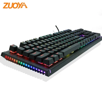 

Gaming Mechanical Keyboard Blue Red Switch Anti-ghosting Mix/RGB Backlit USB Wired Game For PC Laptop Pro Gamer