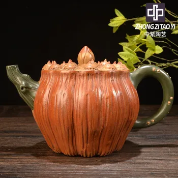 

In Purple Yixing Imitate Old Kettle Old Dark-red Enameled Pottery Teapot Taiwan Backflow One Factory The Cultural Revolution