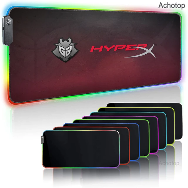 HyperX RGB Gaming Mouse Pad LED Soft Extra Extended Large Mousepad Gamer Anti-Slip Rubber Base XL PC Computer Keyboard Mouse Mat 19