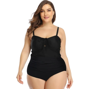 

Plus Size Women Swimsuit One-Piece Swimwear Monokini Push-Up Swimsuit High Waist Bikini Big Size Swimsuit