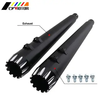 

Motorcycle Megaphone Exhaust Pipes Mufflers Slip-On For Harley 1995-2016 Touring Bagger Models Dresser Road King Electra Glide