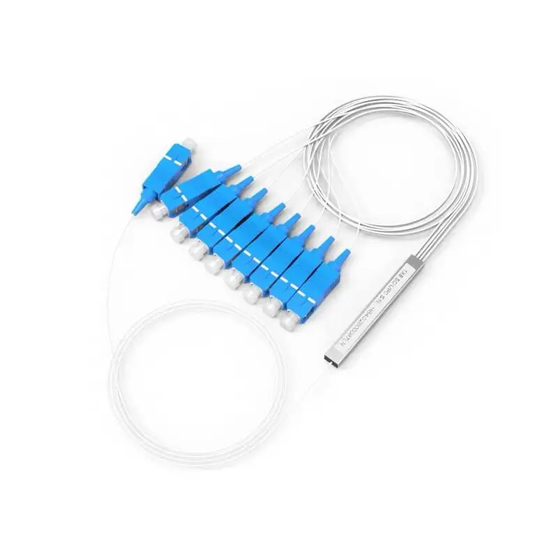 10pcs Communication Equipment 0.9mm Steel Tube 1x8 SC UPC Fiber Optic PLC Splitter 10pcs Communication Equipment 0.9mm Steel Tube 1x8 SC UPC Fiber Optic PLC Splitter