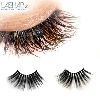 

LASHAP 25mm mink eyelashes Handmade black cotton stalk Eyelashes Soft Reusable Popular eyelash set 3 pairs faux mink