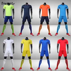 Футболки для футбола, мужской спортивный комплект, высокое качество, Футбольная форма на заказ, футбольный тренировочный костюм, дышащая