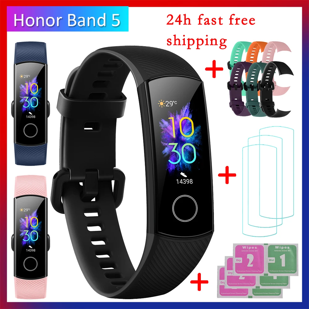 

Huawei Honor Band 5 Fitness Bracelet BT4.2 Sleep Real-Time Heart Rate Monitoring Waterproof Smart Watch Multiple Sports Modes