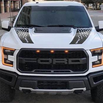 

Hood Sticker Car Covers Vinyl Racing Head Car Sticker Accessories Vehicle Sport Decal For Ford Raptor F150