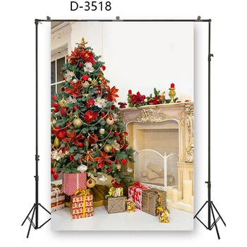 

HuaYi merry christmas backdrops 10 patterns wonderful funny christmas tree decoration art fabric backdrops photo studio backdrop
