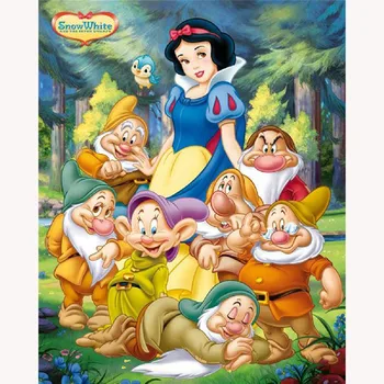 

5d Diamond painting full square drill decorative embroidery Snow white and the Seven Dwarfs Round diamond cross stitch