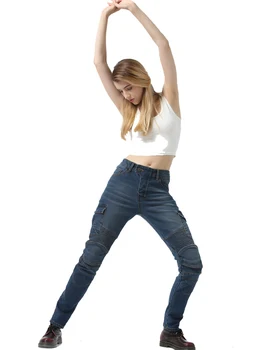 

2019 Women's sports jeans CE Armored Pants for motorcycle motorbike off road atvs dirtbike hockey touring motocross racing pants