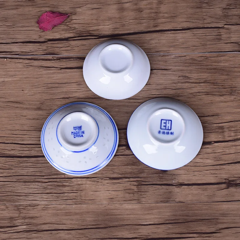 1 шт. Керамическая тарелка синего и белого цвета, фарфоровая тарелка, кухонная посуда, контейнер для еды, обеденная тарелка