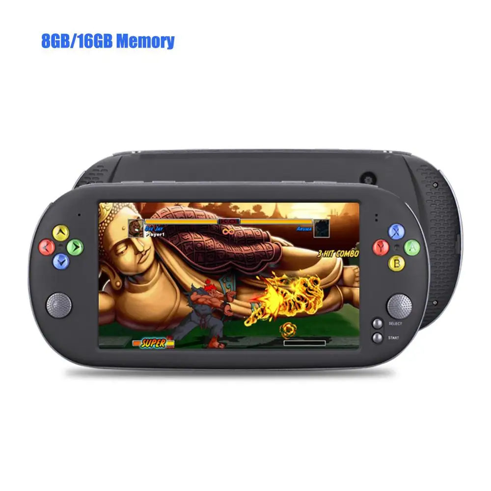 

X16 7 inch Screen Built-in 16GB 8GB Memory Retro Handheld Game Console Gift for photo / video / webcam/play games