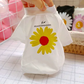 

Sweet Daisy Pet Dog Clothes for Small Dogs Shih Tzu Yorkshire Cozy Cotton Sweatshirt Summer Vest Dog Cat Costume ropa para perro