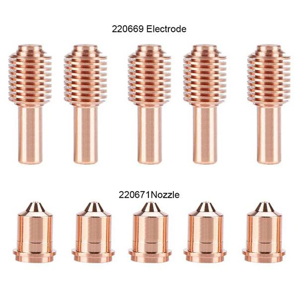 20 шт(сопло 220671+ электрод 220669) 45A расходные материалы для плазменной резки, T45V/T45M факел/инструмент(PMX45
