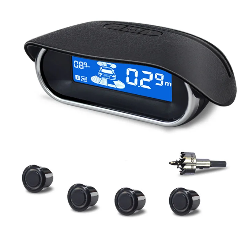 4 Parking Sensor Parktronic Car Automobile Reversing Backup Radar Electronics Rear Auto Detector Backing Assistance Kit Buzzer