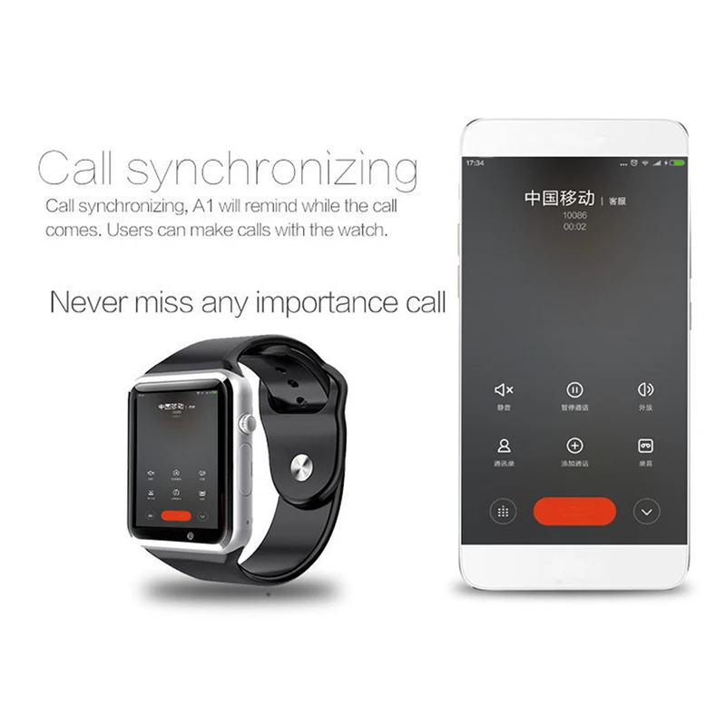 Новые смарт-часы с Bluetooth, Смарт-часы A1 для телефона, IOS, Android, Смарт-часы, носимые устройства Smartwach PK GT08 DZ09 A1