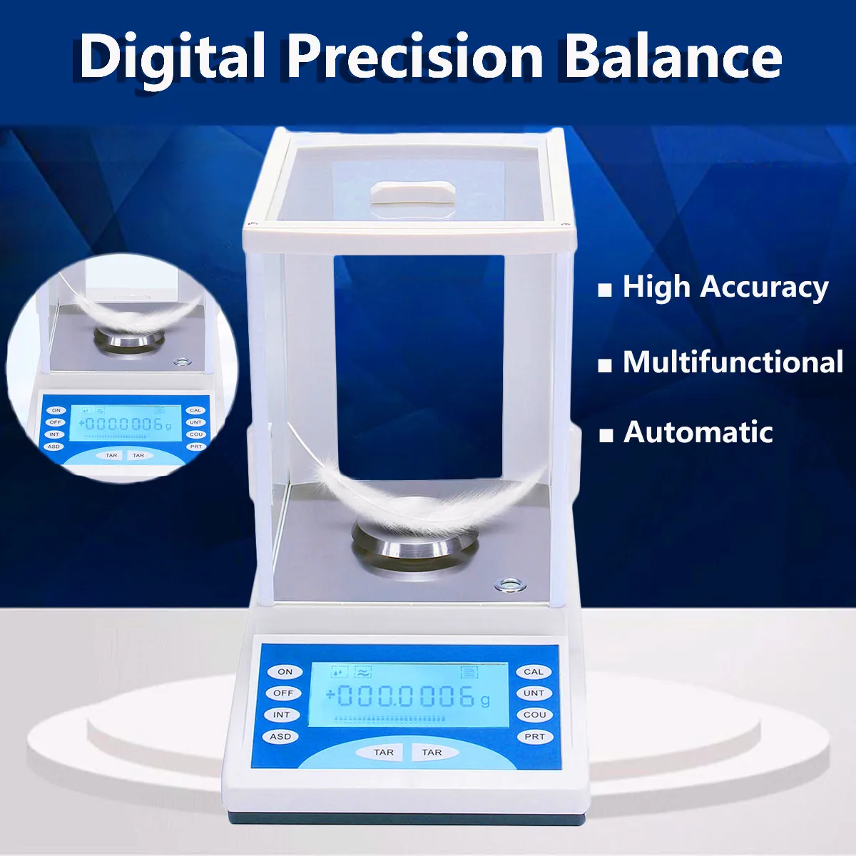 

ZEAST 200g/0.1mg Ultra Precision Electronic Balance LCD Digital Electronic Scale Pan Weighing Scale For Lab Measurement Analysis
