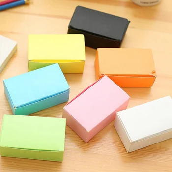 

90Pcs/1lot Boxed Creative Candy colors paper Memo Pad Sticker Message Card Post Sticky Notes Notepad Word cards
