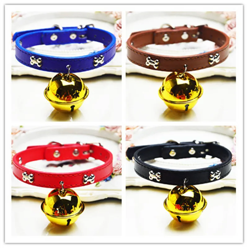 

Collar with 4cm diameter bell Cute wearable leash pet dog cat accessories ошейник для собак dog collar поводок для собак Random
