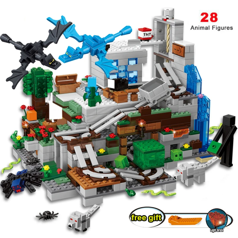 2020 For Compatible Minecrafted Village 30065 Tree House The Mine Mountain Model My World Figures Building Blocks Children Toys 2020 For Compatible Minecrafted Village 30065 Tree House The Mine Mountain Model My World Figures Building Blocks Children Toys