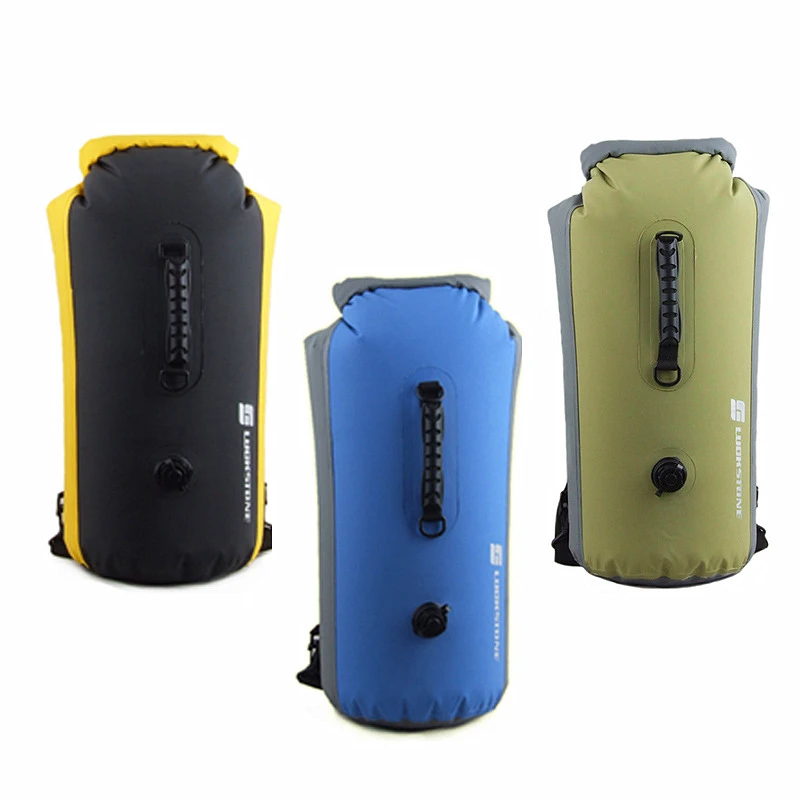 Professional PVC 25/60L Waterproof Bag Inflatable Backpack Snorkeling Rafting Drifting Diving Dry Bag Swimming Bucket