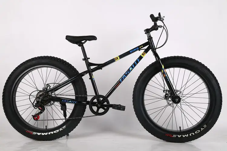 X-Front бренд рама из углеродистой стали для снегохода(4,0 Толстая широкая шина 7/21/24/27 Скорость горные пляжный велосипед MTB велосипеда - Цвет: black