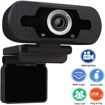 

Webcam Full HD 1080P With Microphone PC Laptop Desktop Camera USB Webcams Pro Streaming Computer Camera