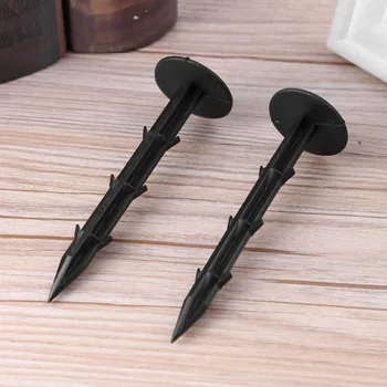 

50pcs/Black PP Mulch Shading Pest Control Garden Ground Nail Plastic Film Fixed Pegs Gardening Fixing Tools