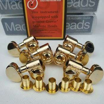 

Genuine Grover Gold Electric Guitar Machine Heads Tuners Gold Tuning Pegs ( With packaging )