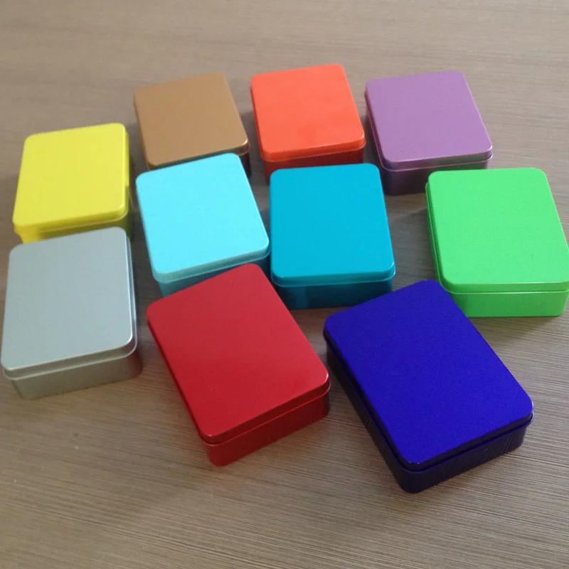 Упаковка из 5 штук прямоугольная Квадратная Металлическая жестяная коробка