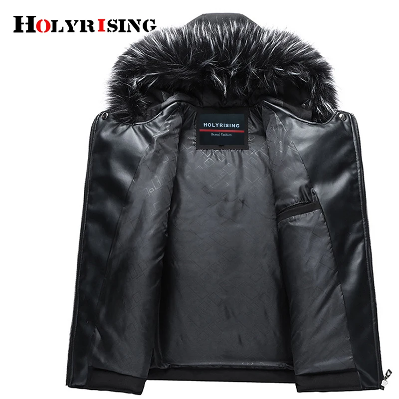Holyrising Мужская парка Теплая Зимняя верхняя одежда стеганые парки Hombre мягкие мужские стеганые регулируемые с капюшоном для отдыха пальто 18933-5