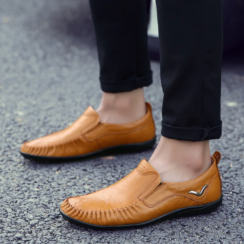 

Tods Casual Shoes Men Foot Covering Driving Loafers England Genuine Leather Large Size Fashion Full-grain Leather