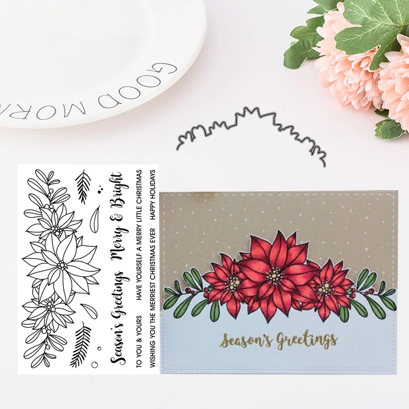 

CH Beauty Flower Metal Cutting Dies and stamps DIY Scrapbooking Card Stencil Paper Craft Handmade Album Handbook Decoration