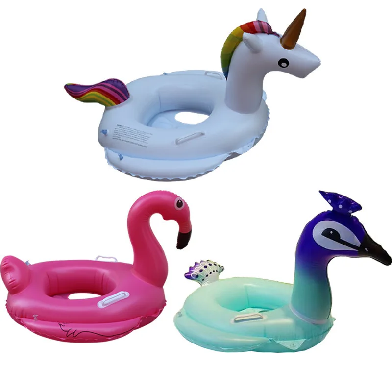 

Children Unicorn Flamingo Pedestal Ring Water Inflatable Infants Trunks Circle Inflatable PVC Ring