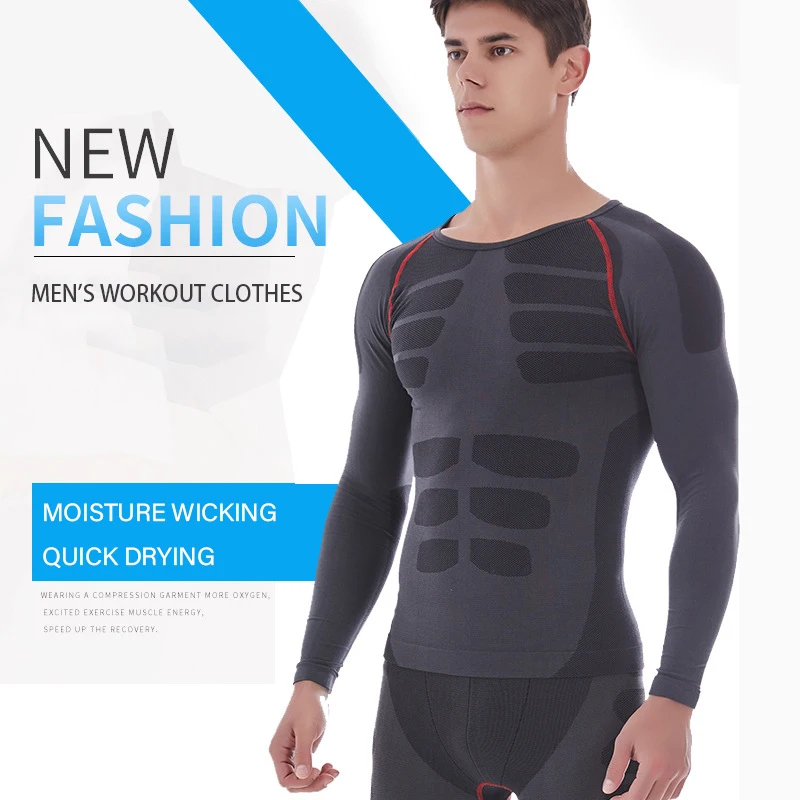 New Outdoor Sport slimming Underwear For Motorcycle Skiing Winter Warm Base Layers Tight Long Johns Tops & Pants Set