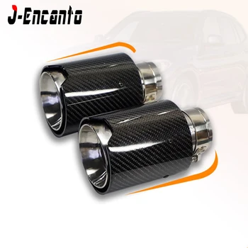 

1pcs Brand New Car Carbon Fiber SUS304 Stainless Exhaust End Tail M Tips inlet 60mm outlet 105mm for BMW 1 2 3 4 5 6 series