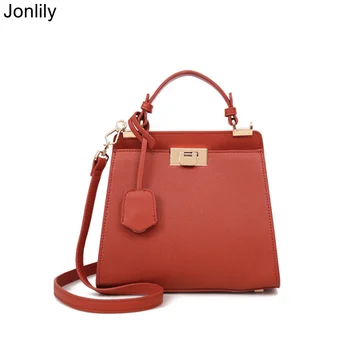 

Jonlily Women PU Leather Shoulderbag Female Fashion Messenger Crossbody Bag Elegant Handbag Commuter Bag Teens Purse -KG301