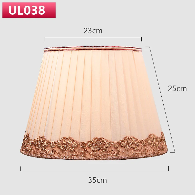 MengDengWei Modern Table Lamp Shades Pleated, Large Size Fabrics Decorative Floor Lamp Shade Cover, E27 - Цвет корпуса: 35CM