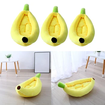 

Banana Cat Bed Small Pet Nesting House Kennel Warm Sofa Couch Sleeping Cave