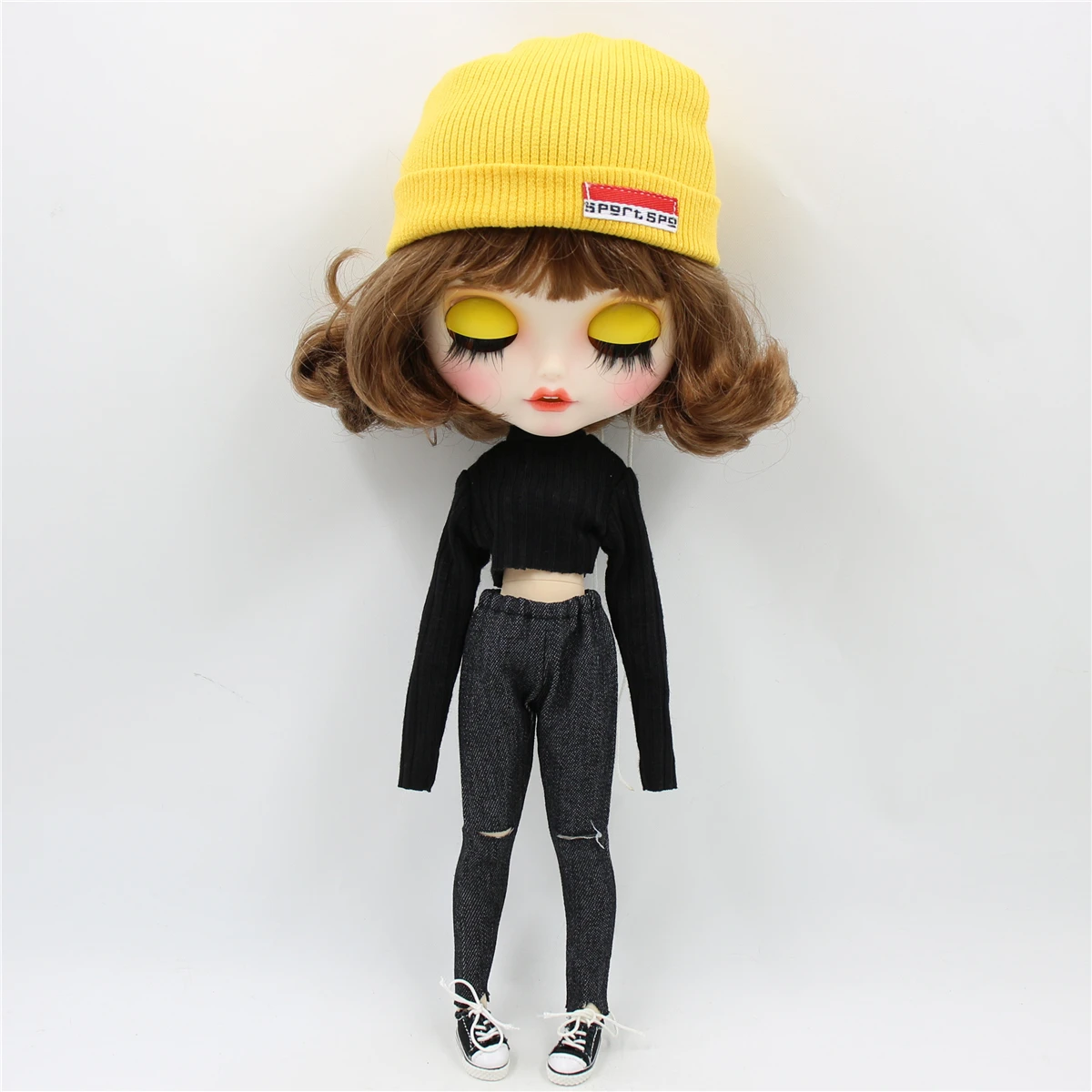Ледяная кукла DBS Blyth 1/6 bjd белая кожа сужение тела короткие каштановые волосы новое