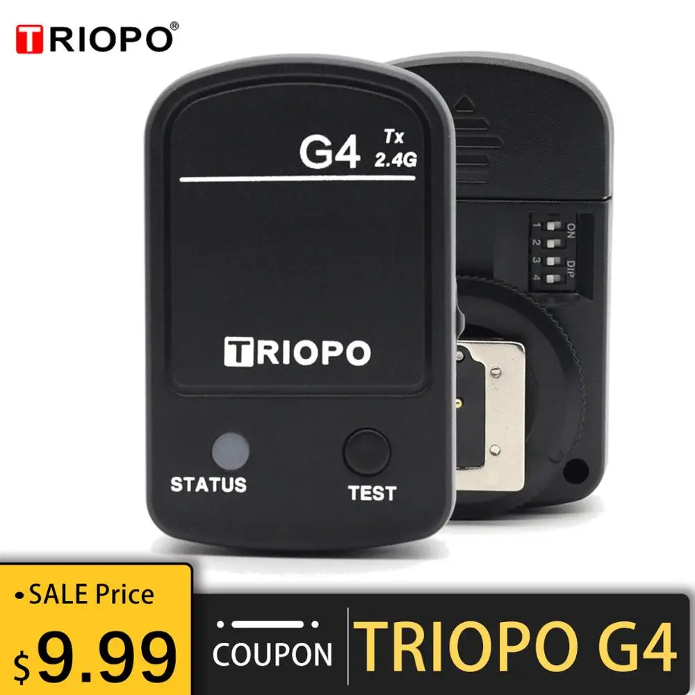 1 шт. Triopo G4 Встроенный 2,4 ГГц триггер Беспроводной системы TR-950II TR-600RT TR-982III L870II большими параболическими углами огни для цифровой зеркальной камеры Canon Nikon