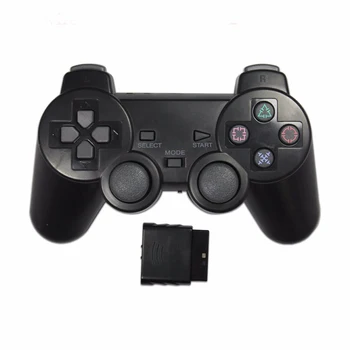 Mando inalámbrico de Color transparente para PS2, mando con vibración para Playstation 2, 2,4 GHz