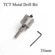 1 шт. 35 мм TCT Отверстие пилы резак ядро HSS Сверло твердосплавное для пластины из нержавеющей стали железа металлический сплав резка бурения электроинструмент